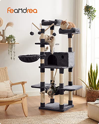 Cat Tree, XXL Cat Condo, 164 cm, Smoky Grey