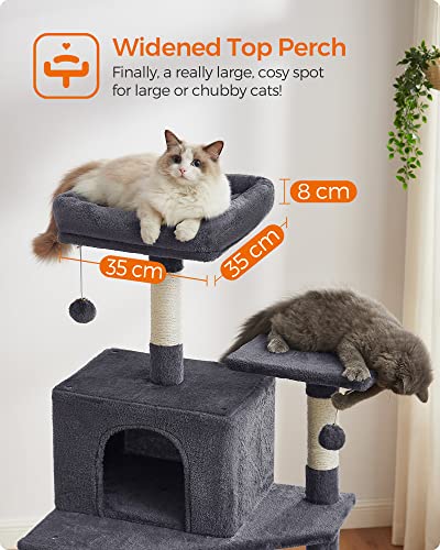 Cat Scratching Post 191 cm with Soft Plush Smoke Grey