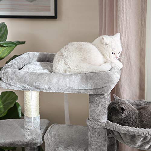 Cat Tree, Cat Condo, Activity Centre, 120 cm, Light Grey