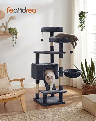 Cat Tree, Cat Tower 142 cm, Cat Activity Centre, Smoky Grey