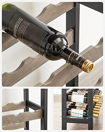 Wine Rack for 24 Wine Bottles - Greige and Black