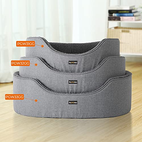 Dog Bed, Pet Bed, Reversible Cushion, 92 x 72 x 28 cm, Grey