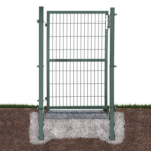 Garden Galvanised Steel Robust and Durable with Lock and Key Gate Dimensions: 150 x 106 cm Green