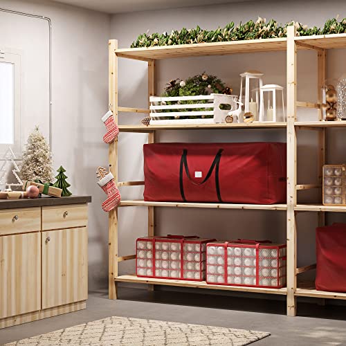 Christmas Tree Storage Bag, Tree Storage Container, Fits up to 9 ft (270 cm) Tree, Tree Holder Bag, Wear-Resistant, Water-Resistant 600D Oxford Fabric, Thick Handles, Red