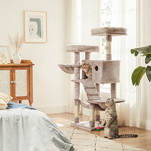 Cat Scratching Post with Soft Cover - Light Brown