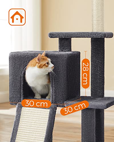 Cat Tree, Cat Tower for Indoor Cats, Kittens, Smoky Grey