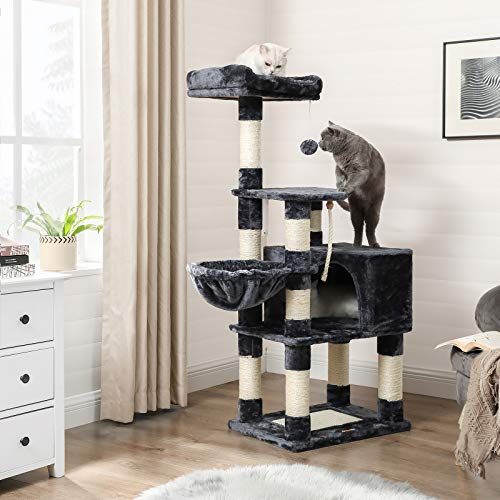 Stable Cat Tree, Play Tower 138 cm, Smoky Grey