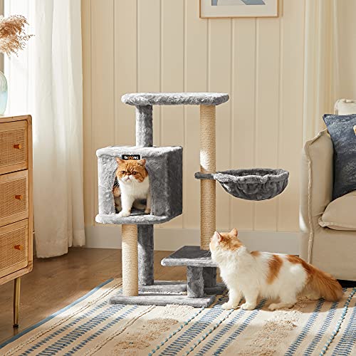 Cat Tree, Small Cat Condo 84 cm, Cat Tower, Light Grey