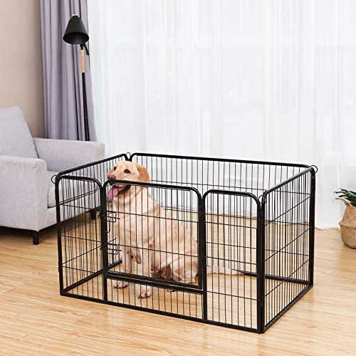 Puppy Playpen, Dog Enclosure, Pet Exercise Panels, Black