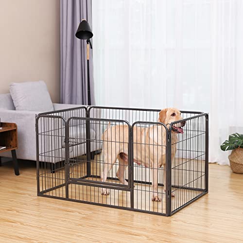 Puppy Playpen, Dog Enclosure, Pet Exercise Panels, Gray