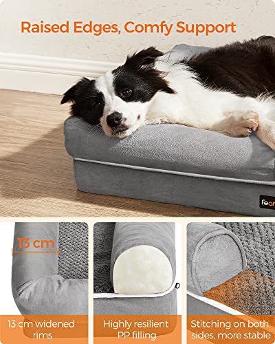 Dog Bed Orthopaedic Sofa Washable Non-Slip Grey