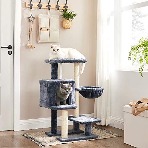 Cat Tree, Small Cat Condo 84 cm, Cat Tower, Smoky Grey