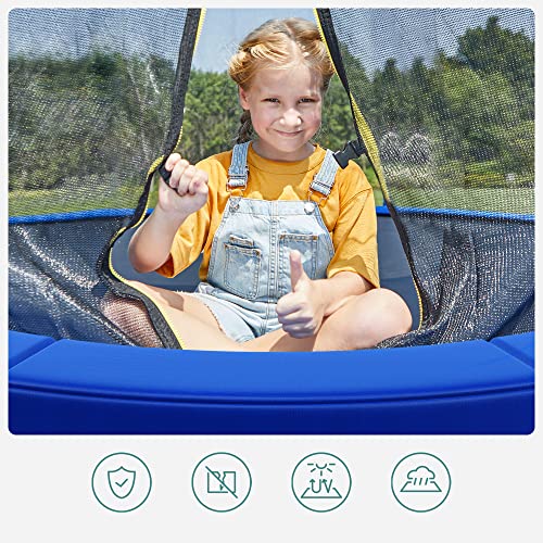 Replacement Trampoline Safety Pad Mat, Standard Spring Cover for 6 ft Trampolines, 183 cm in Diameter, 28 cm Wide, UV-Resistant, Tear-Resistant, Edge Protection, Blue