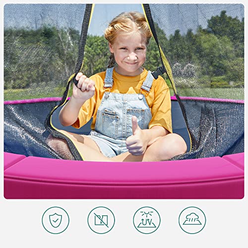 Replacement Trampoline Safety Pad Mat, Standard Spring Cover for 12 ft Trampolines, 366 cm in Diameter, 30 cm Wide, UV-Resistant, Tear-Resistant, Edge Protection, Pink