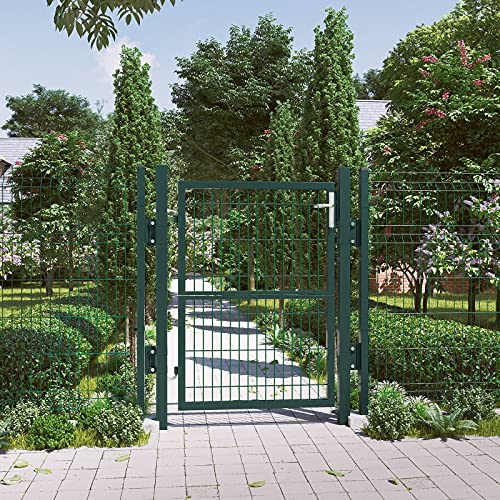 Garden Galvanised Steel Robust and Durable with Lock and Key Gate Dimensions: 150 x 106 cm Green