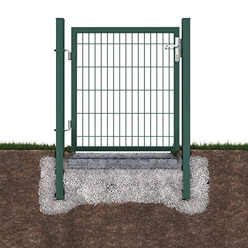 Grid Garden Gate Welding Garden Door with Lock and Keys Sturdy and Durable Sized 106 x 150 cm Grid Size 50 x 200 mm Green