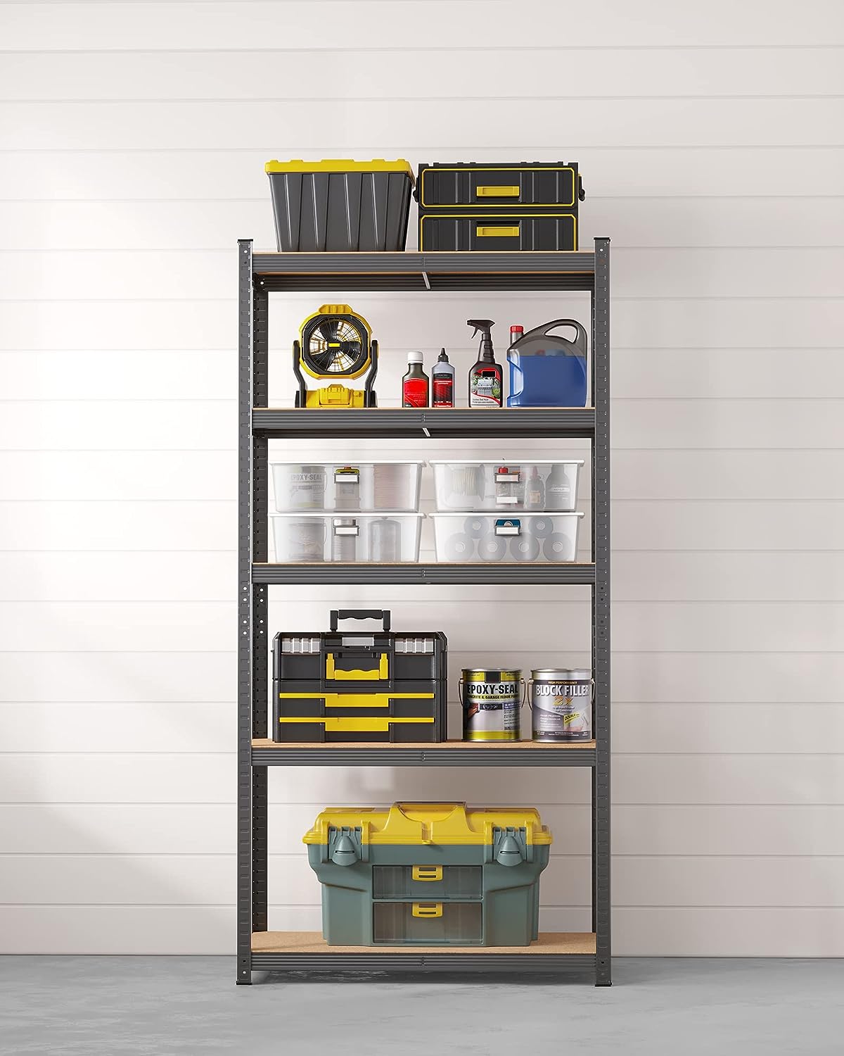 Garage Shelving Units Grey 200 x 100 x 50 cm