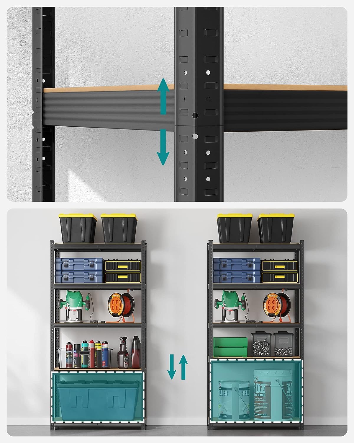 Garage Shelving Units Grey 200 x 100 x 50 cm