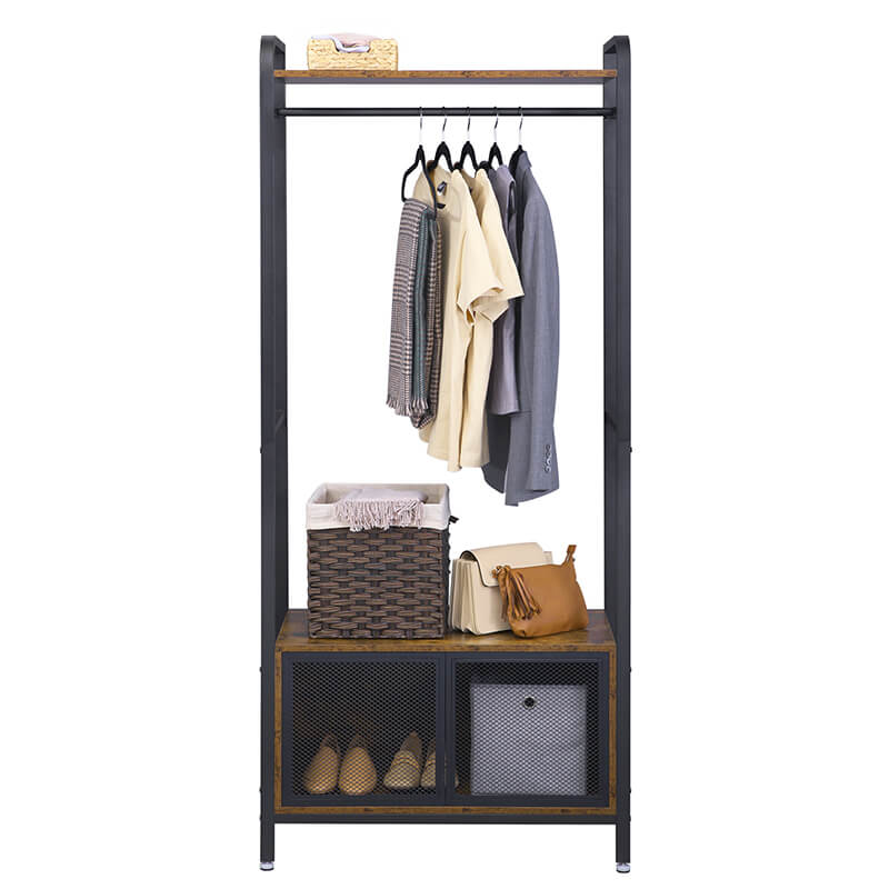 Open Wardrobe With Cabinet