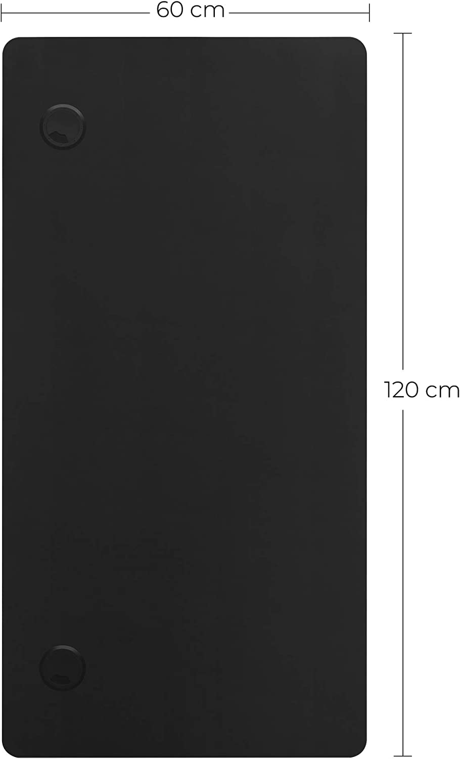 Electric Desk Top Smooth Edge Melamine Cover MDF 120x60x1.8cm Black LDB001B02