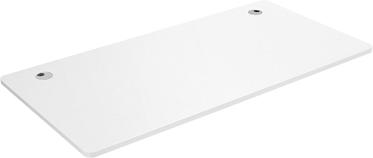 Electric Desk Top, Writing Desk Top, with Rounded Corners and Smooth Edges, for Electric Standing Desk, 140 x 70 x 1.8 cm, White LDB002W01