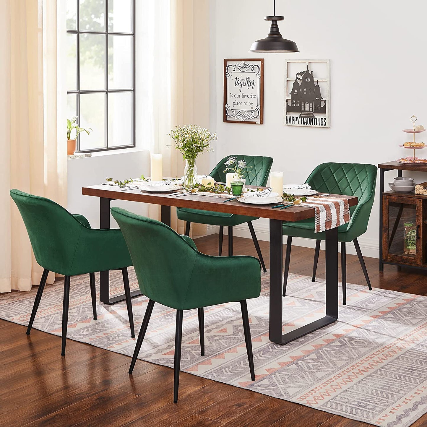 LDC088C01 Dining Chair, Green, One Size