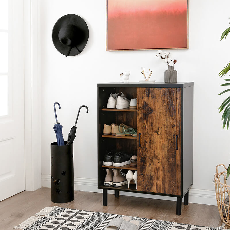 Storage cabinet with shelves