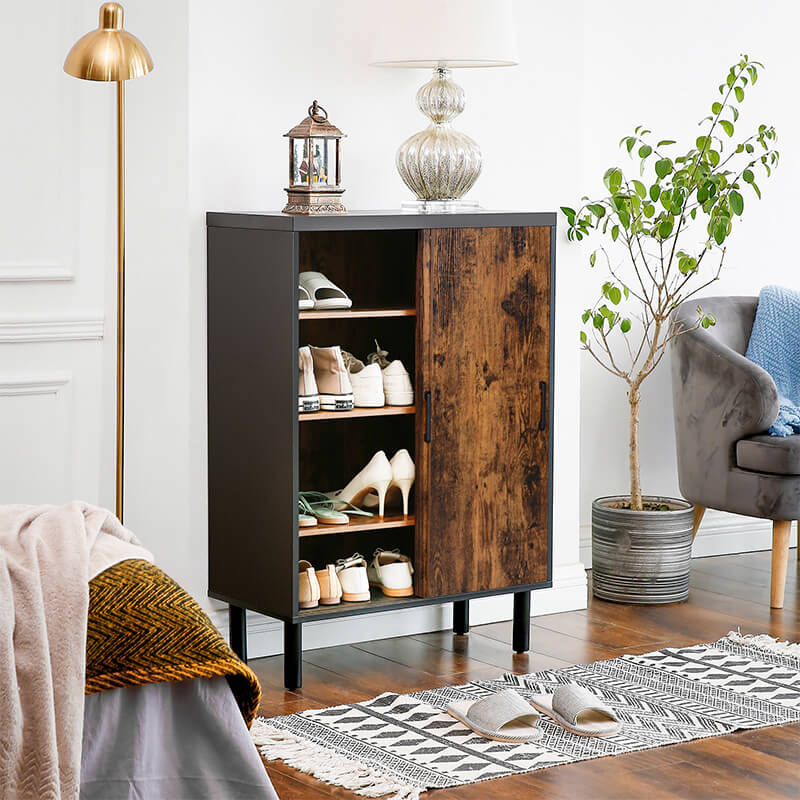 Storage cabinet with shelves