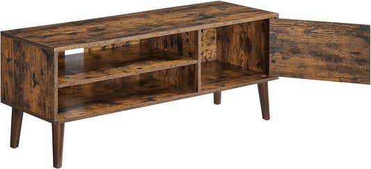 TV Stand, TV Bench TV Cabinet for TVs up to 55 Inches, TV Console, Rustic Brown ULTV120T01