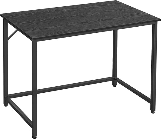 Desk, Small Computer Desk, Office Desk, for Study, Bedroom, 50 x 100 x 75 cm, Industrial Design, Metal Frame, Black